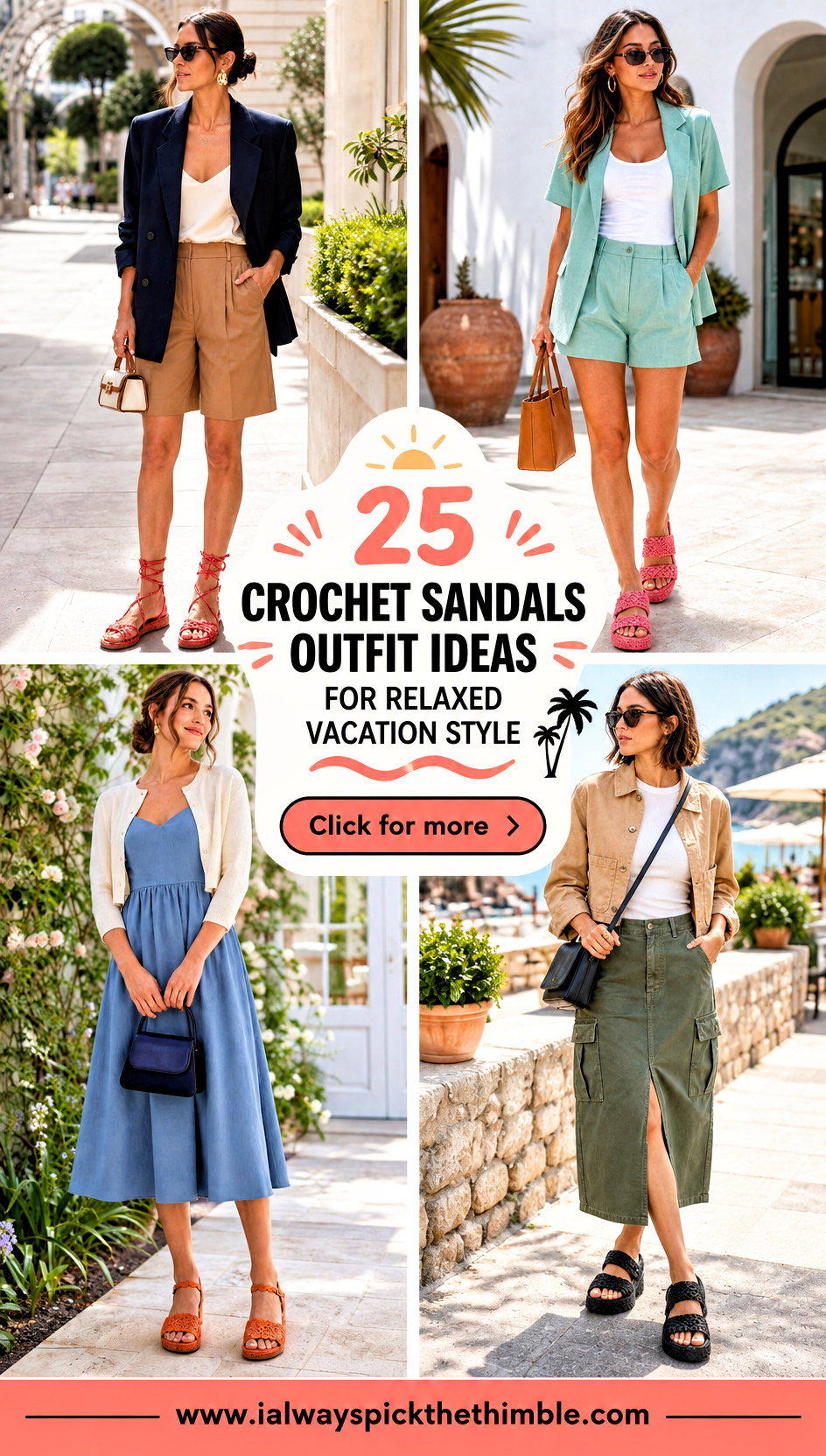 25 Crochet Sandals Outfit Ideas for Relaxed Vacation Style - 25 Crochet Sandals Outfit Ideas for Relaxed Vacation Style