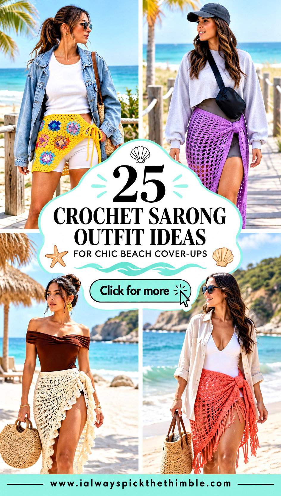 25 Crochet Sarong Outfit Ideas for Chic Beach Cover-Ups - 25 Crochet Sarong Outfit Ideas for Chic Beach Cover-Ups