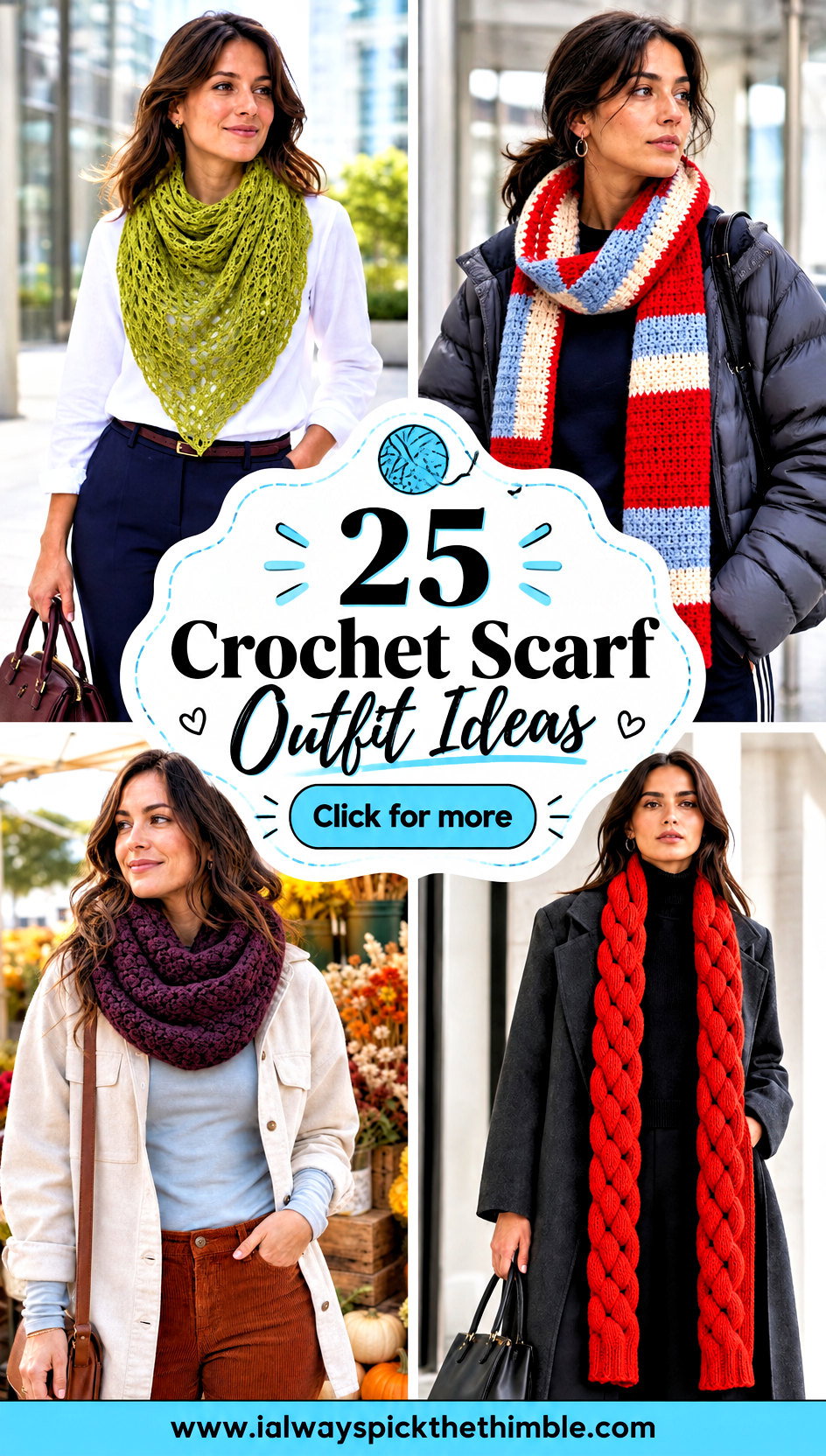25 Crochet Scarf Outfit Ideas for Everyday Winter Wear - 25 Crochet Scarf Outfit Ideas for Everyday Winter Wear
