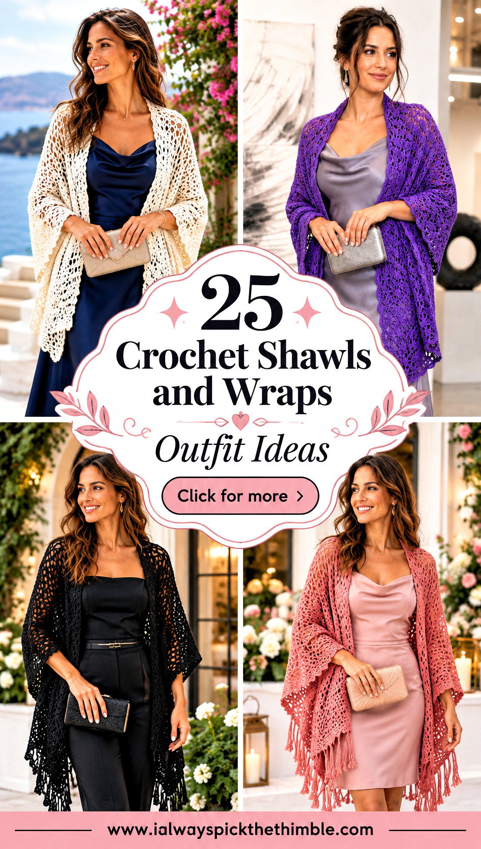 25 Crochet Shawls and Wraps Outfit Ideas for Dressy Events - 25 Crochet Shawls and Wraps Outfit Ideas for Dressy Events