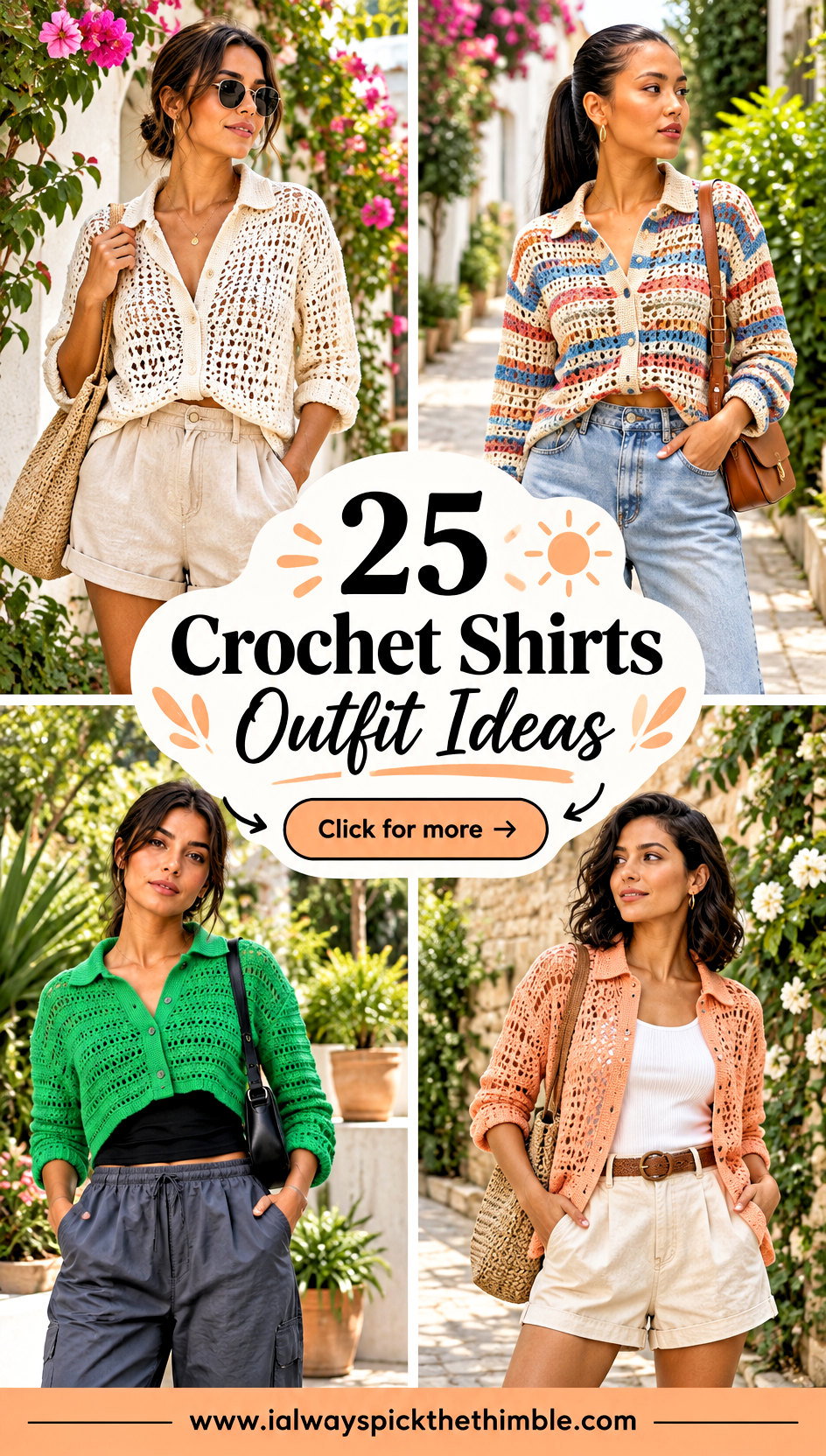 25 Crochet Shirts Outfit Ideas for Laid-Back Summer Days - 25 Crochet Shirts Outfit Ideas for Laid-Back Summer Days