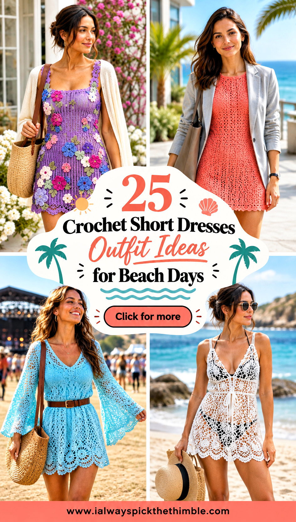 25 Crochet Short Dresses Outfit Ideas for Beach Days - 25 Crochet Short Dresses Outfit Ideas for Beach Days