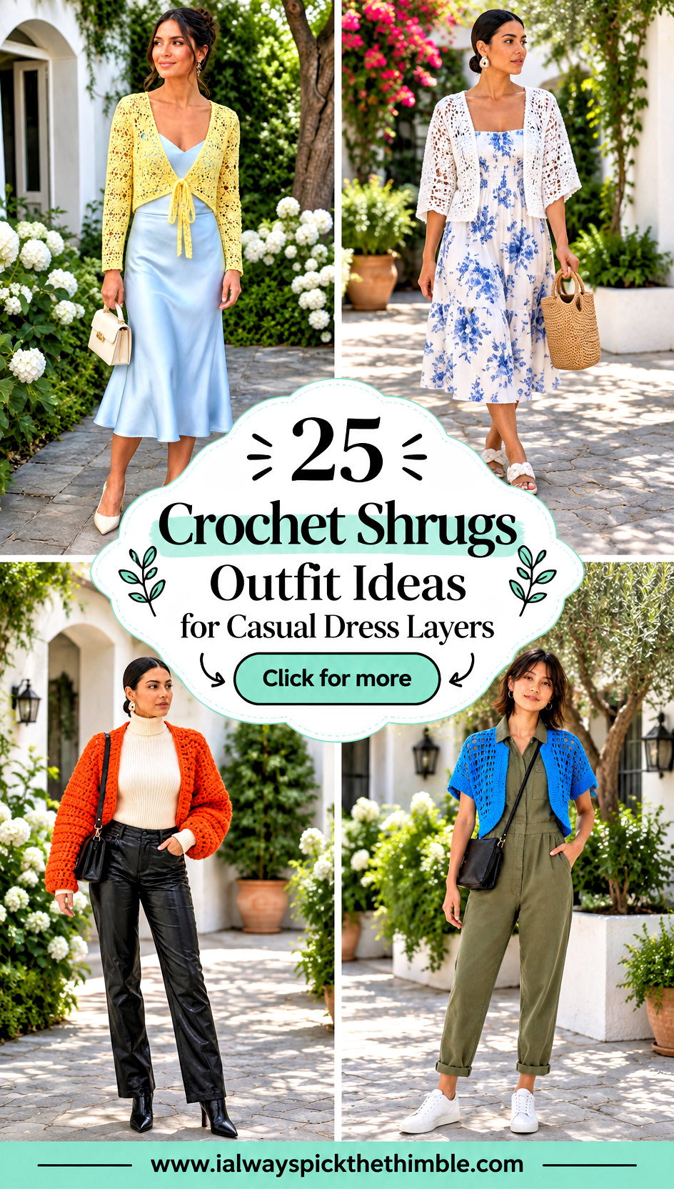25 Crochet Shrugs Outfit Ideas for Casual Dress Layers - 25 Crochet Shrugs Outfit Ideas for Casual Dress Layers