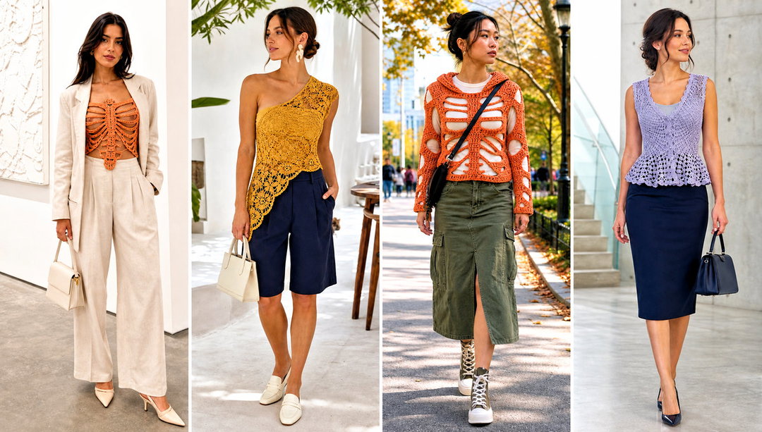 25 Crochet Skeleton Top Outfit Ideas for Edgy Fall Looks