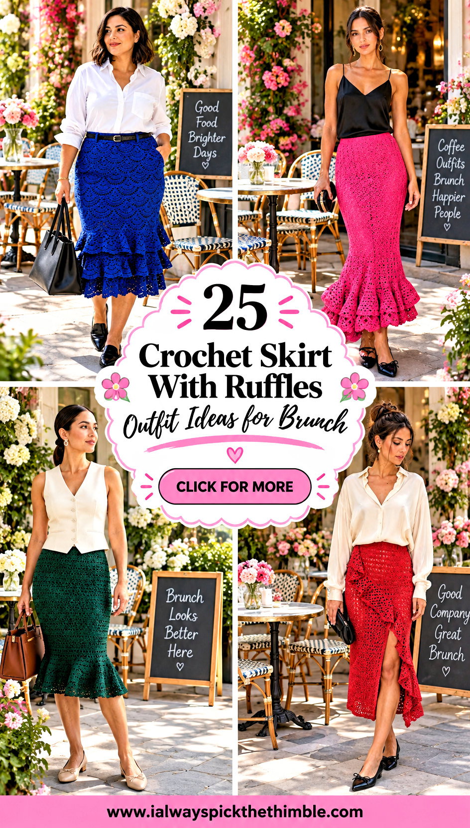 25 Crochet Skirt With Ruffles Outfit Ideas for Brunch - 25 Crochet Skirt With Ruffles Outfit Ideas for Brunch