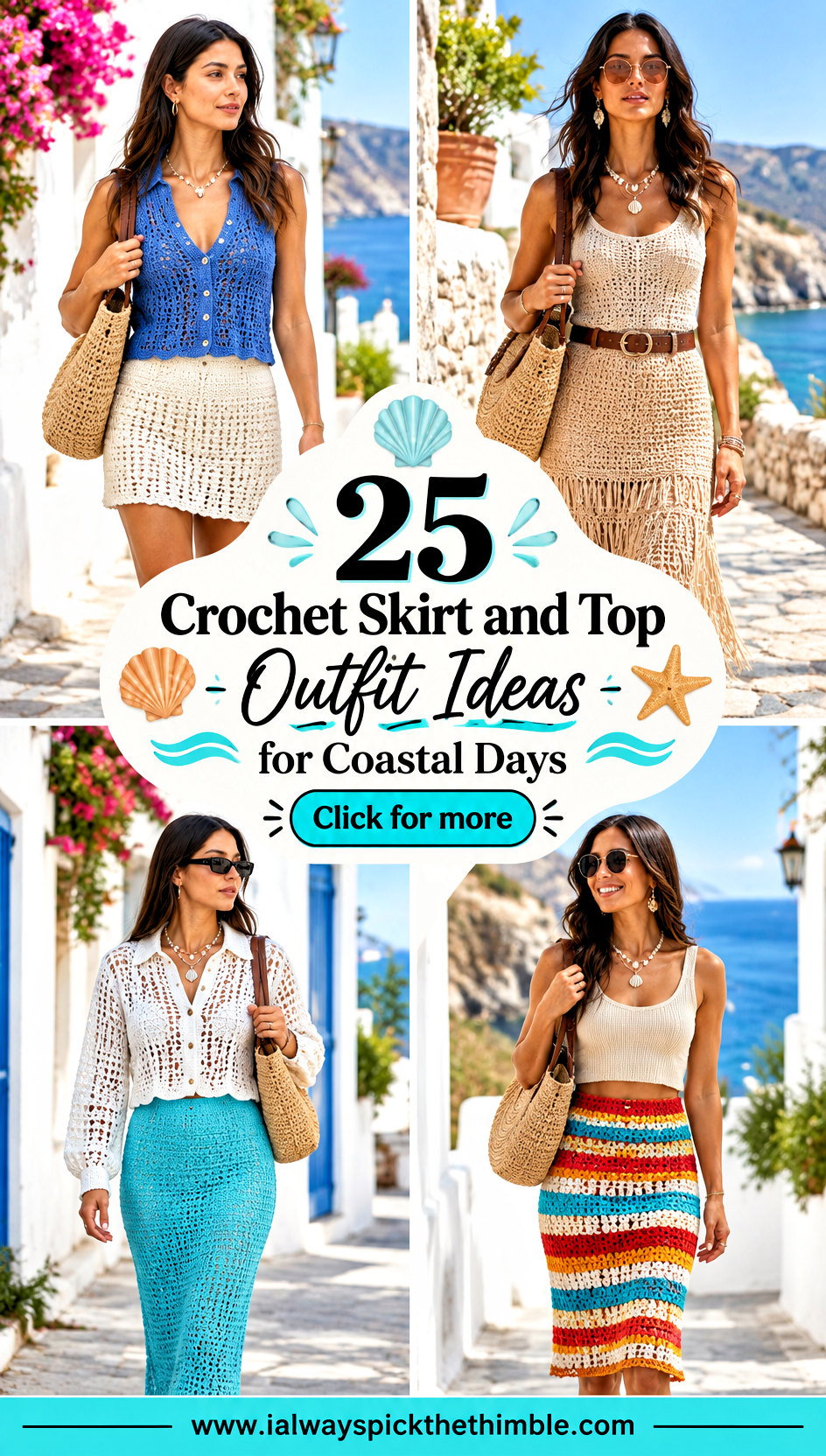 25 Crochet Skirt and Top Outfit Ideas for Coastal Days - 25 Crochet Skirt and Top Outfit Ideas for Coastal Days