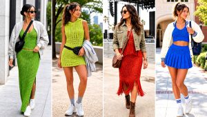 25 Crochet Skirt and Top Set Outfit Ideas for Summer Dates