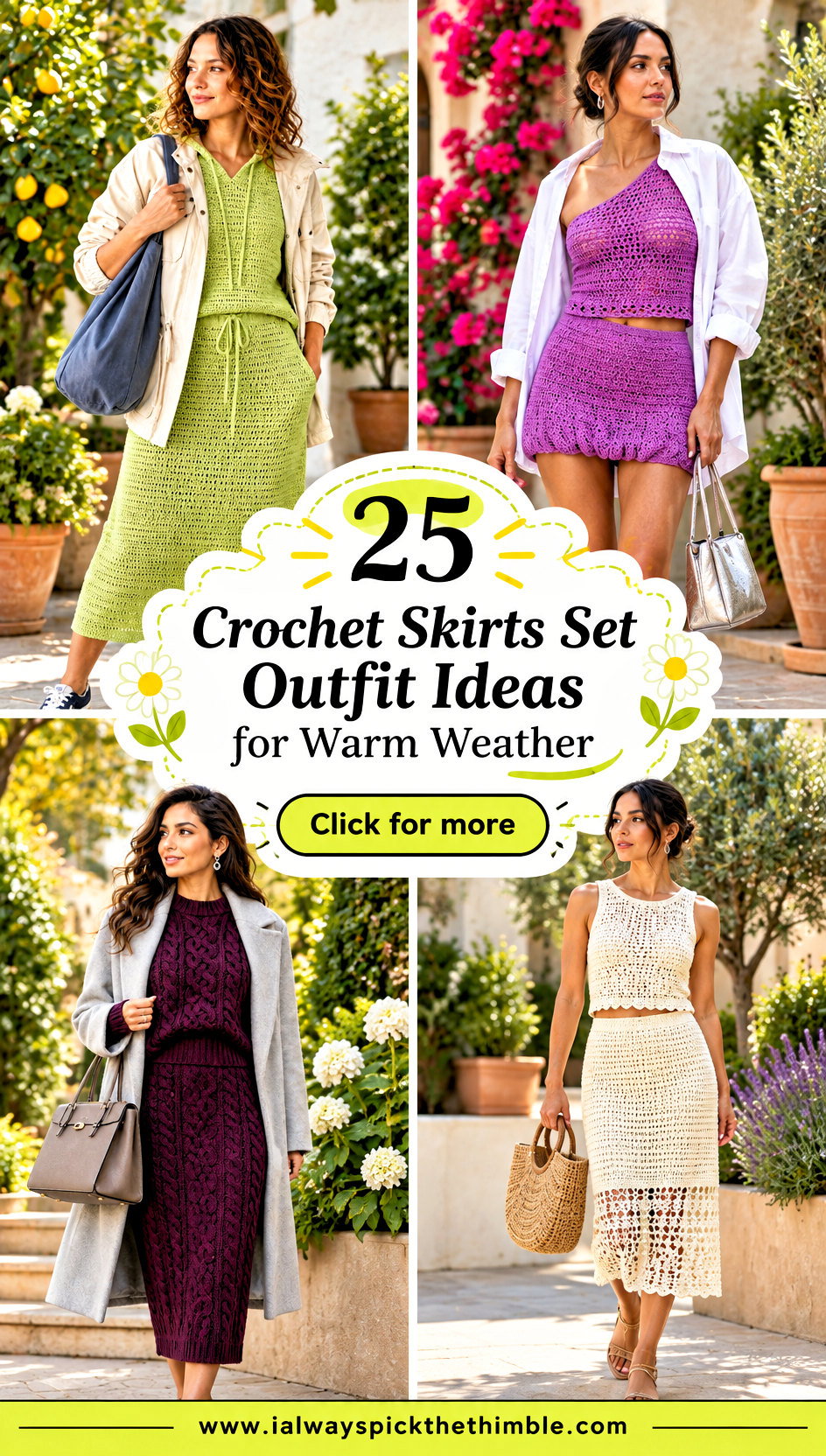25 Crochet Skirts Set Outfit Ideas for Warm Weather - 25 Crochet Skirts Set Outfit Ideas for Warm Weather
