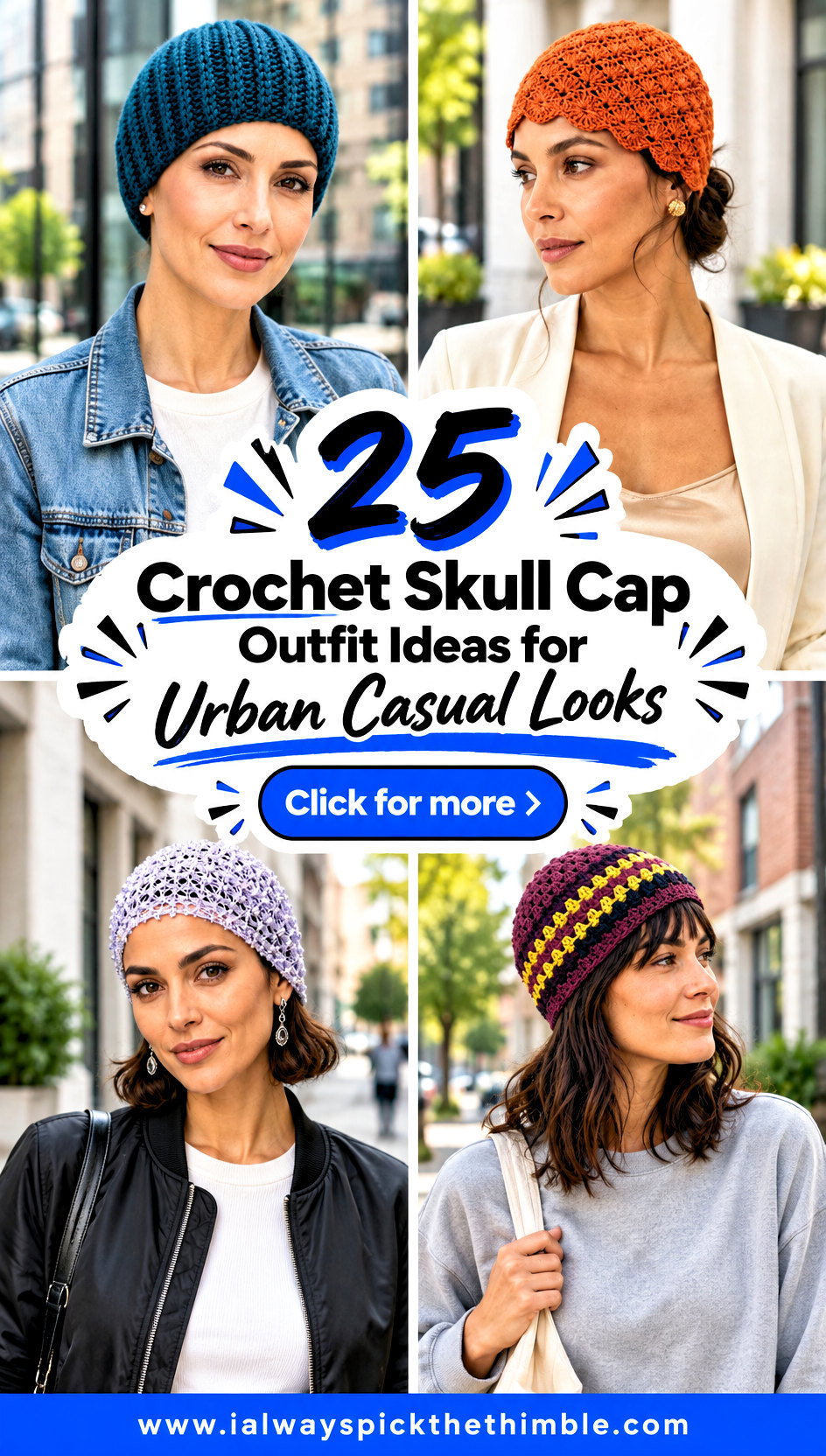 25 Crochet Skull Cap Outfit Ideas for Urban Casual Looks - 25 Crochet Skull Cap Outfit Ideas for Urban Casual Looks