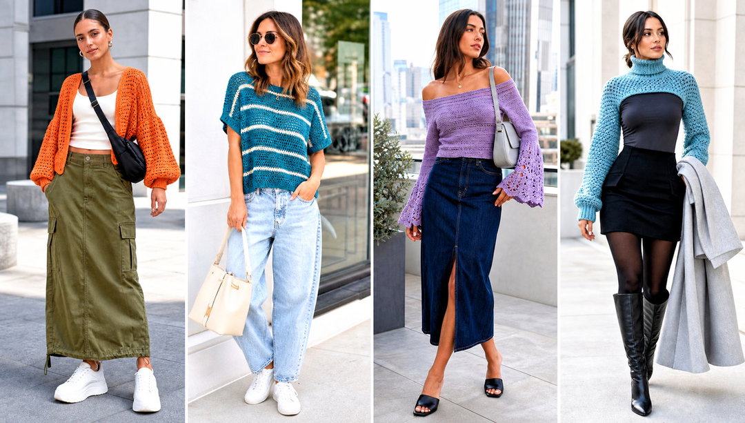 25 Crochet Sleeve Top Outfit Ideas for Breezy Days