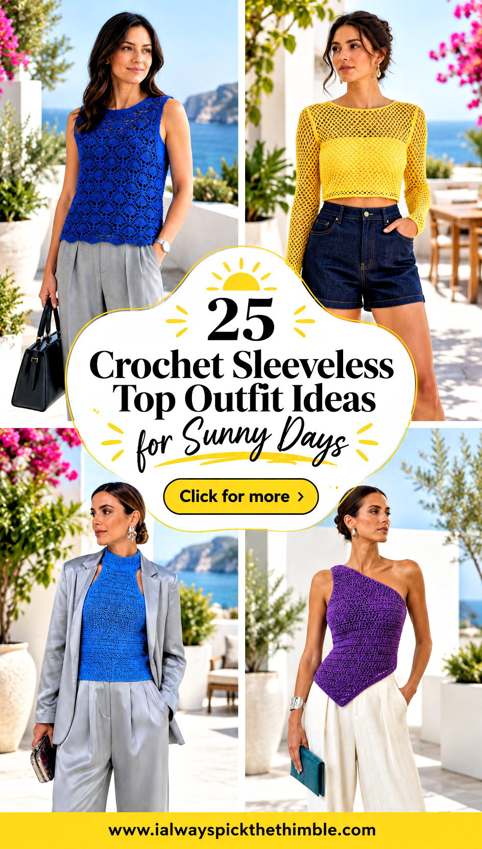 25 Crochet Sleeveless Top Outfit Ideas for Sunny Days - 25 Crochet Sleeveless Top Outfit Ideas for Sunny Days