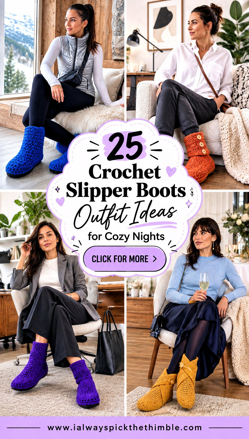 25 Crochet Slipper Boots Outfit Ideas for Cozy Nights - 25 Crochet Slipper Boots Outfit Ideas for Cozy Nights