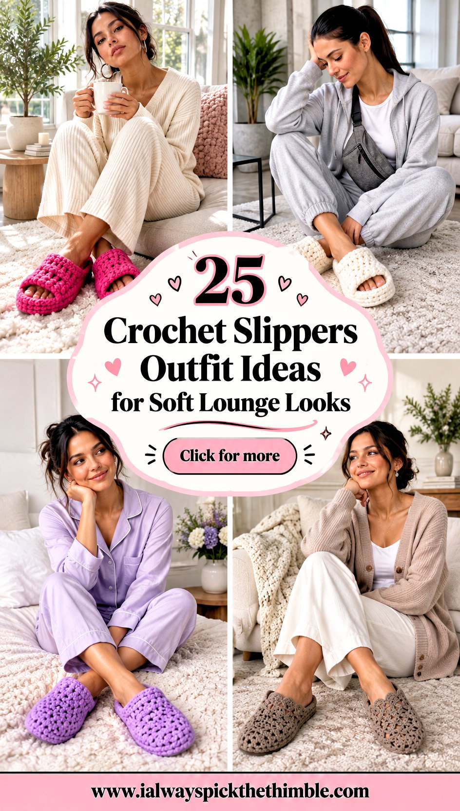 25 Crochet Slippers Outfit Ideas for Soft Lounge Looks - 25 Crochet Slippers Outfit Ideas for Soft Lounge Looks