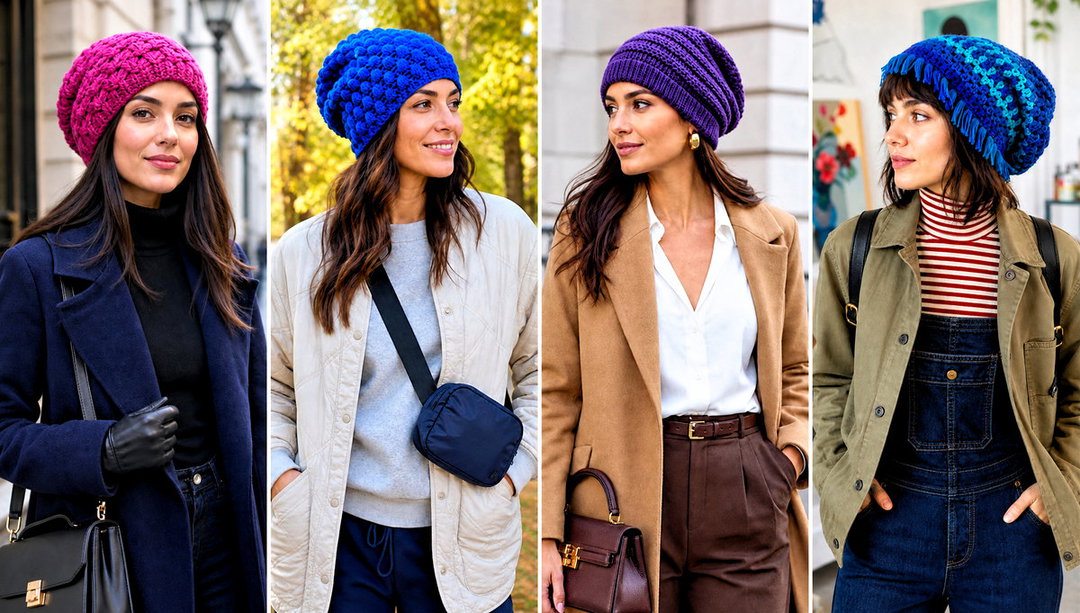 25 Crochet Slouchy Beanie Outfit Ideas for Winter Walks