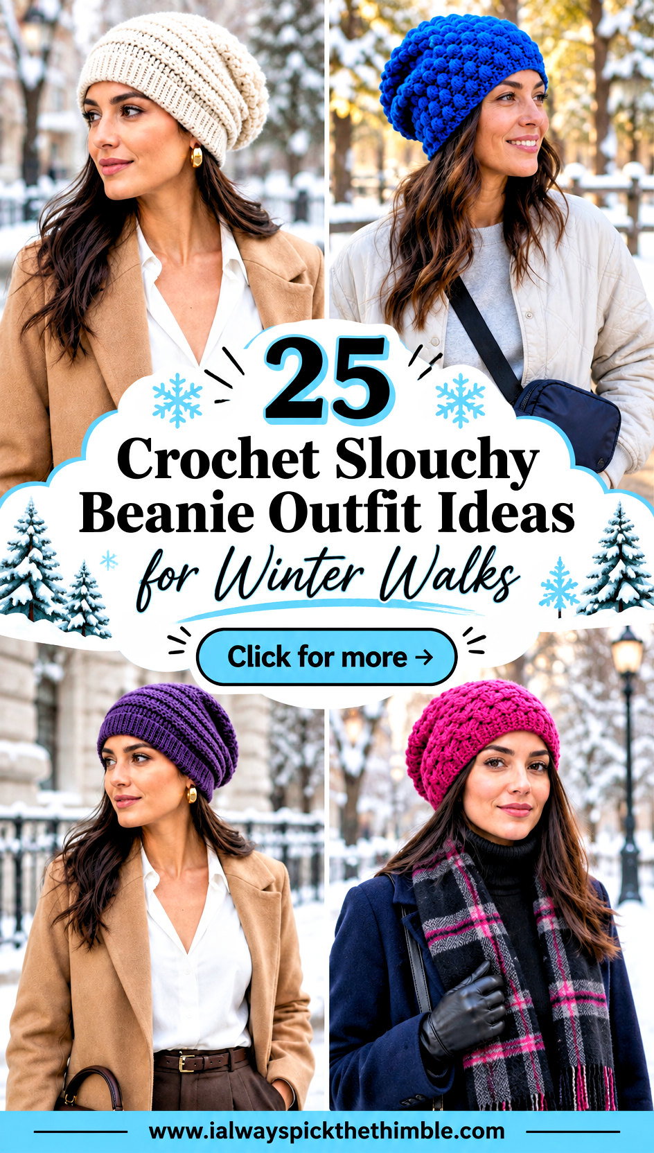 25 Crochet Slouchy Beanie Outfit Ideas for Winter Walks - 25 Crochet Slouchy Beanie Outfit Ideas for Winter Walks