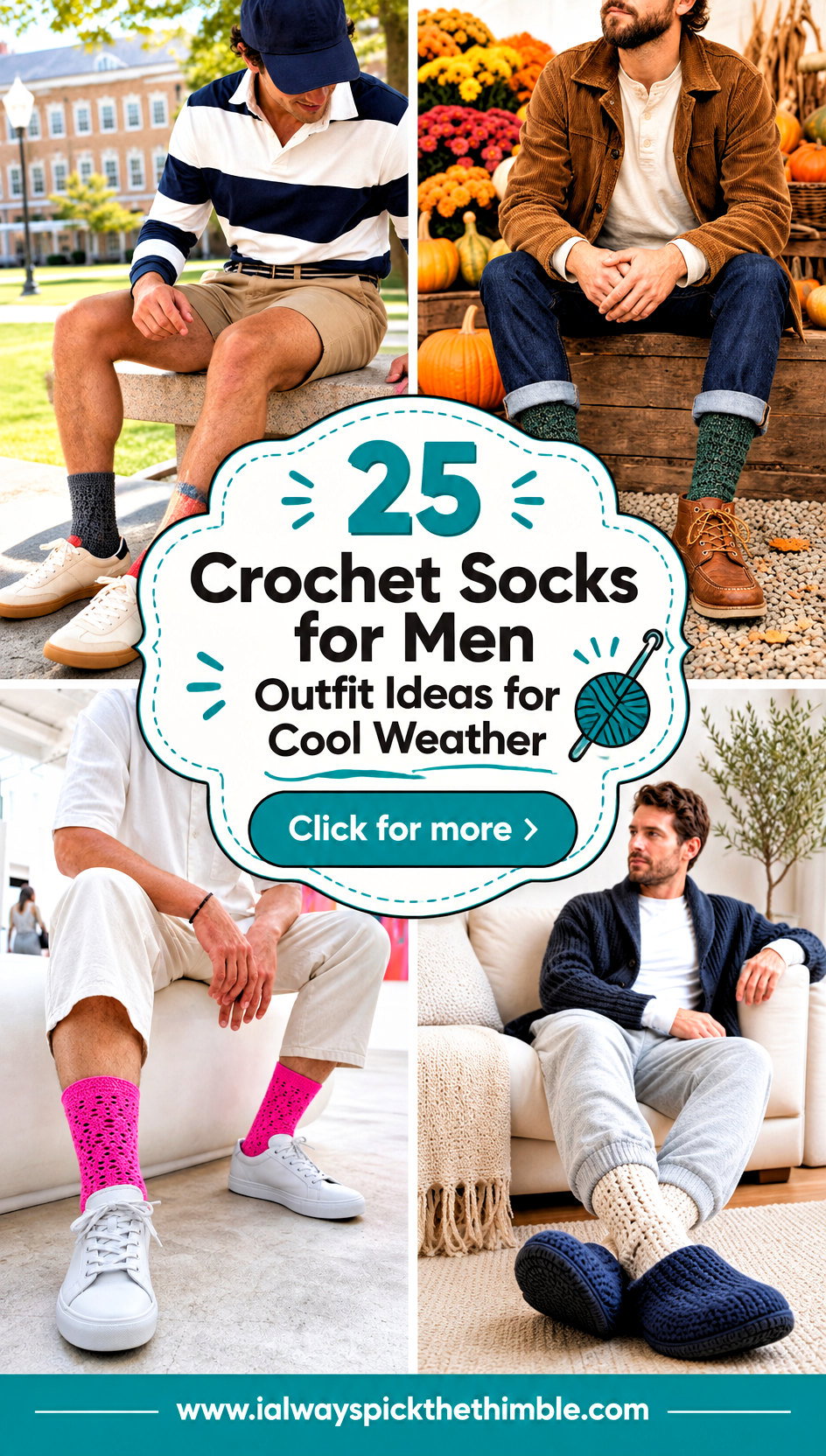 25 Crochet Socks for Men Outfit Ideas for Cool Weather - 25 Crochet Socks for Men Outfit Ideas for Cool Weather