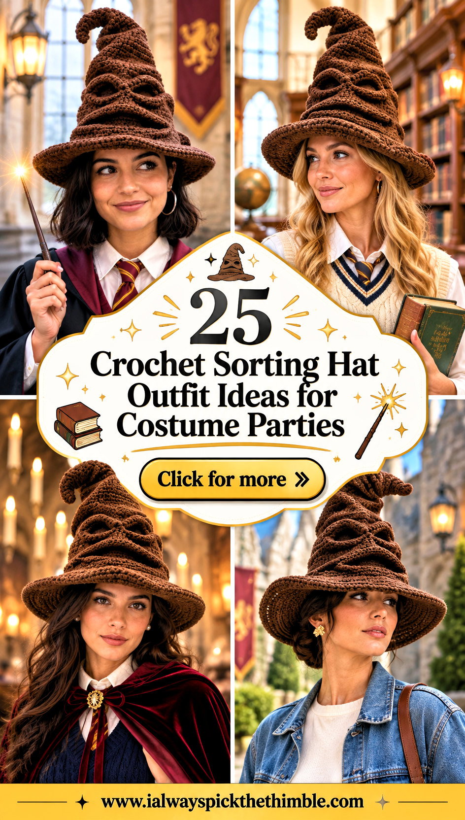 25 Crochet Sorting Hat Outfit Ideas for Costume Parties - 25 Crochet Sorting Hat Outfit Ideas for Costume Parties