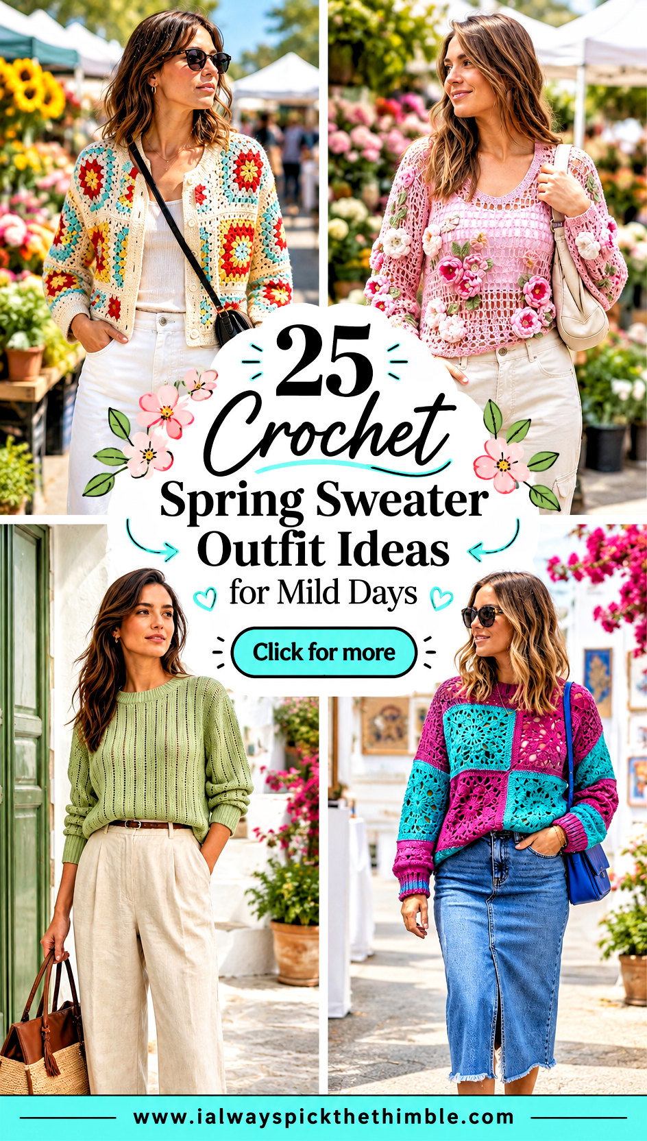 25 Crochet Spring Sweater Outfit Ideas for Mild Days - 25 Crochet Spring Sweater Outfit Ideas for Mild Days