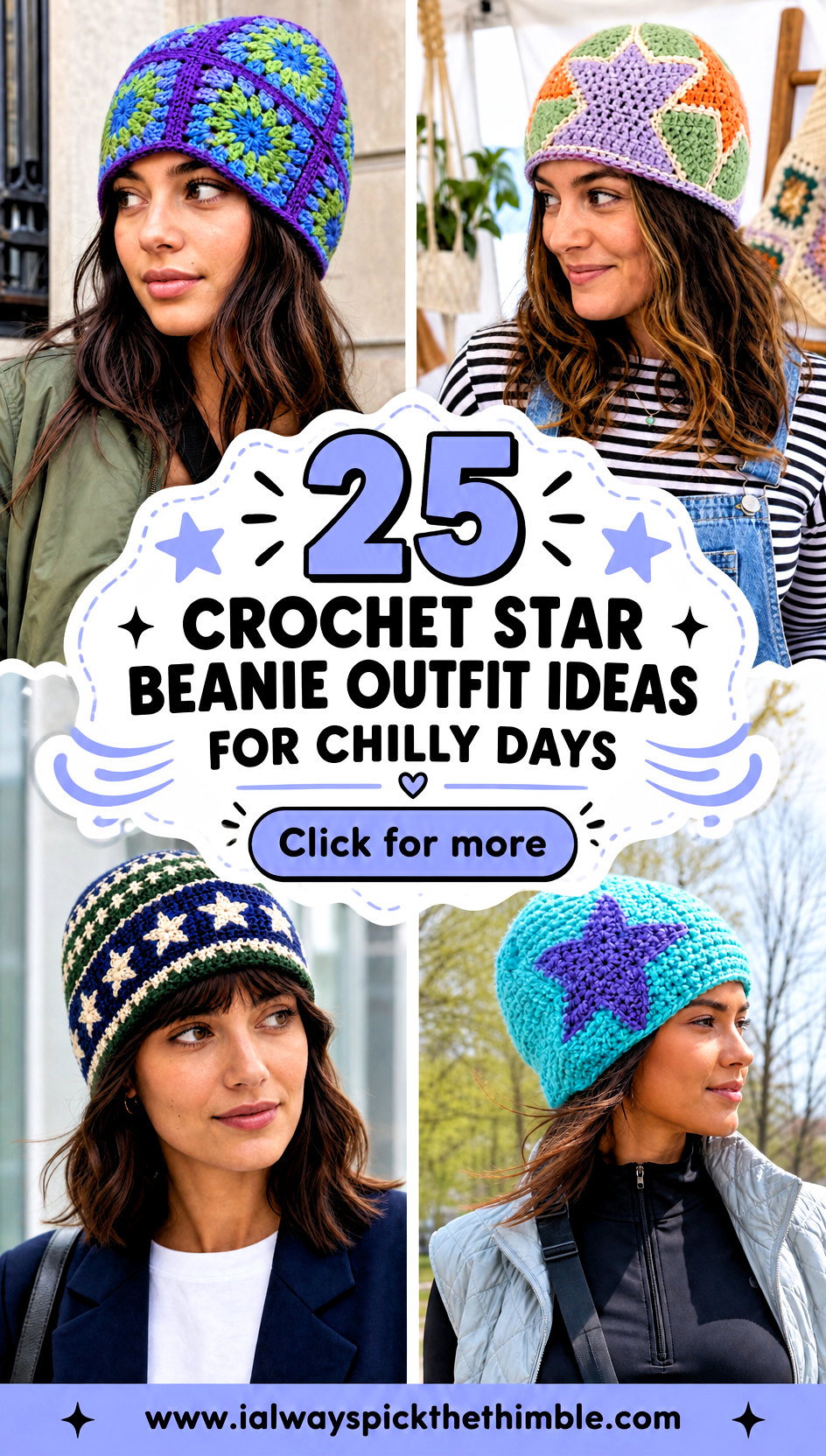 25 Crochet Star Beanie Outfit Ideas for Chilly Days - 25 Crochet Star Beanie Outfit Ideas for Chilly Days