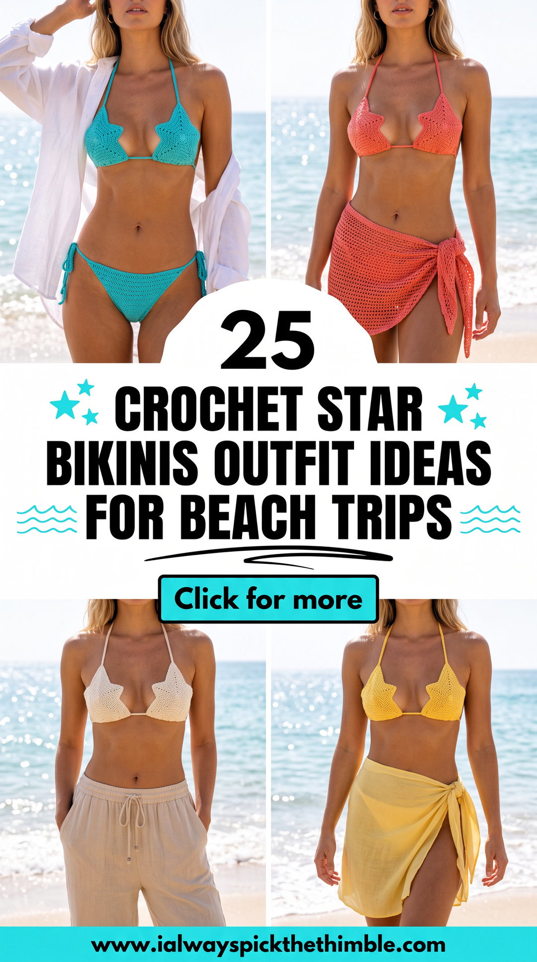 25 Crochet Star Bikinis Outfit Ideas for Beach Trips - 25 Crochet Star Bikinis Outfit Ideas for Beach Trips