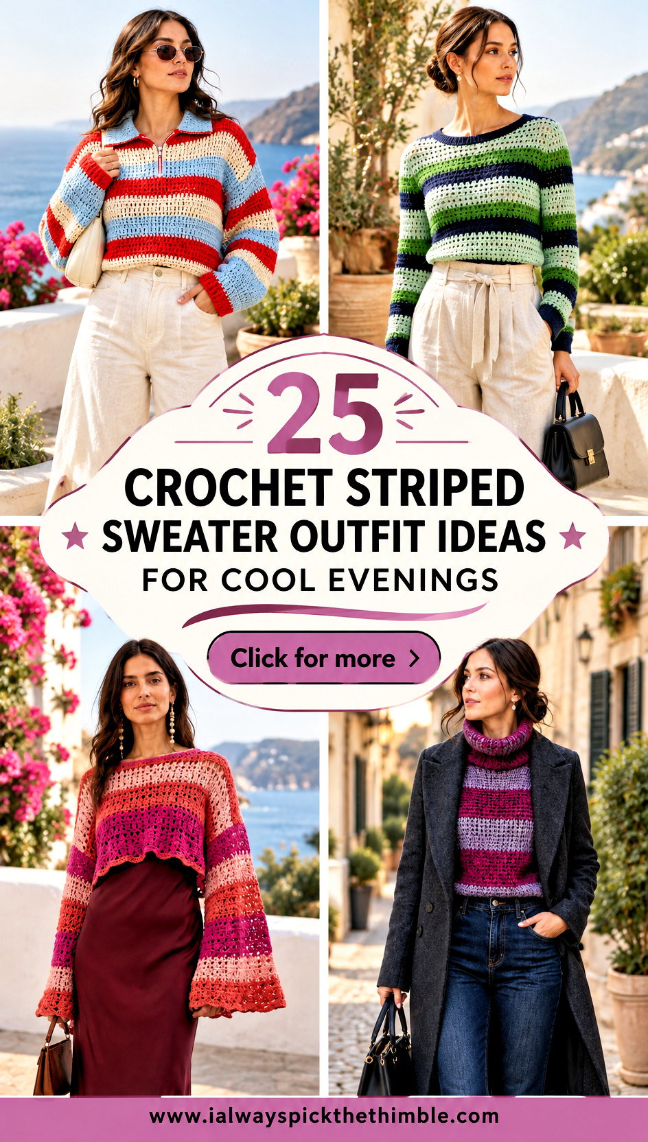 25 Crochet Striped Sweater Outfit Ideas for Cool Evenings - 25 Crochet Striped Sweater Outfit Ideas for Cool Evenings