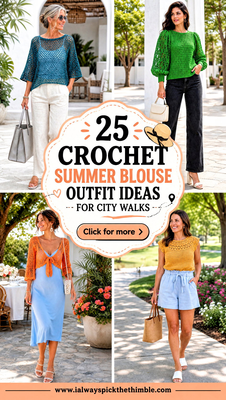 25 Crochet Summer Blouse Outfit Ideas for City Walks - 25 Crochet Summer Blouse Outfit Ideas for City Walks