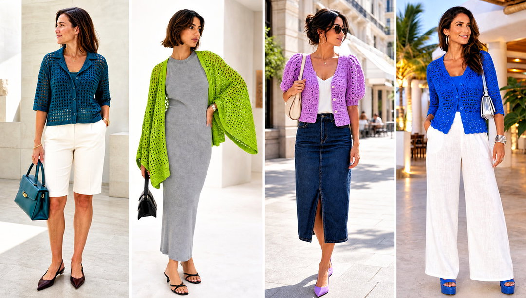 25 Crochet Summer Cardigan Outfit Ideas for Breezy Nights