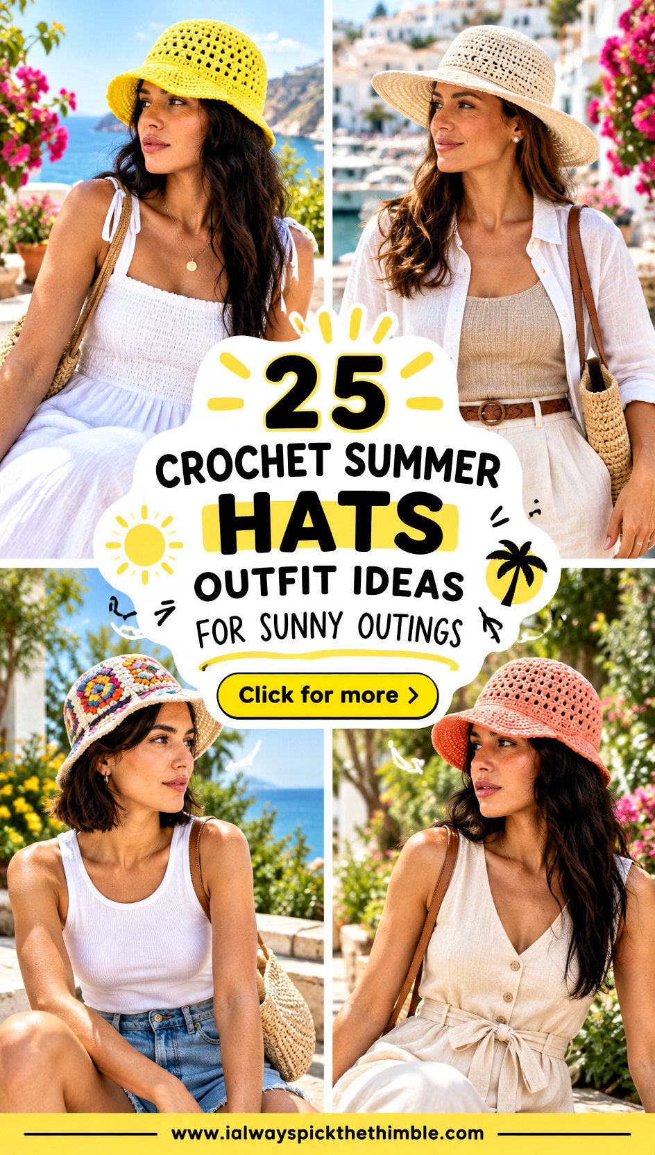 25 Crochet Summer Hats Outfit Ideas for Sunny Outings - 25 Crochet Summer Hats Outfit Ideas for Sunny Outings