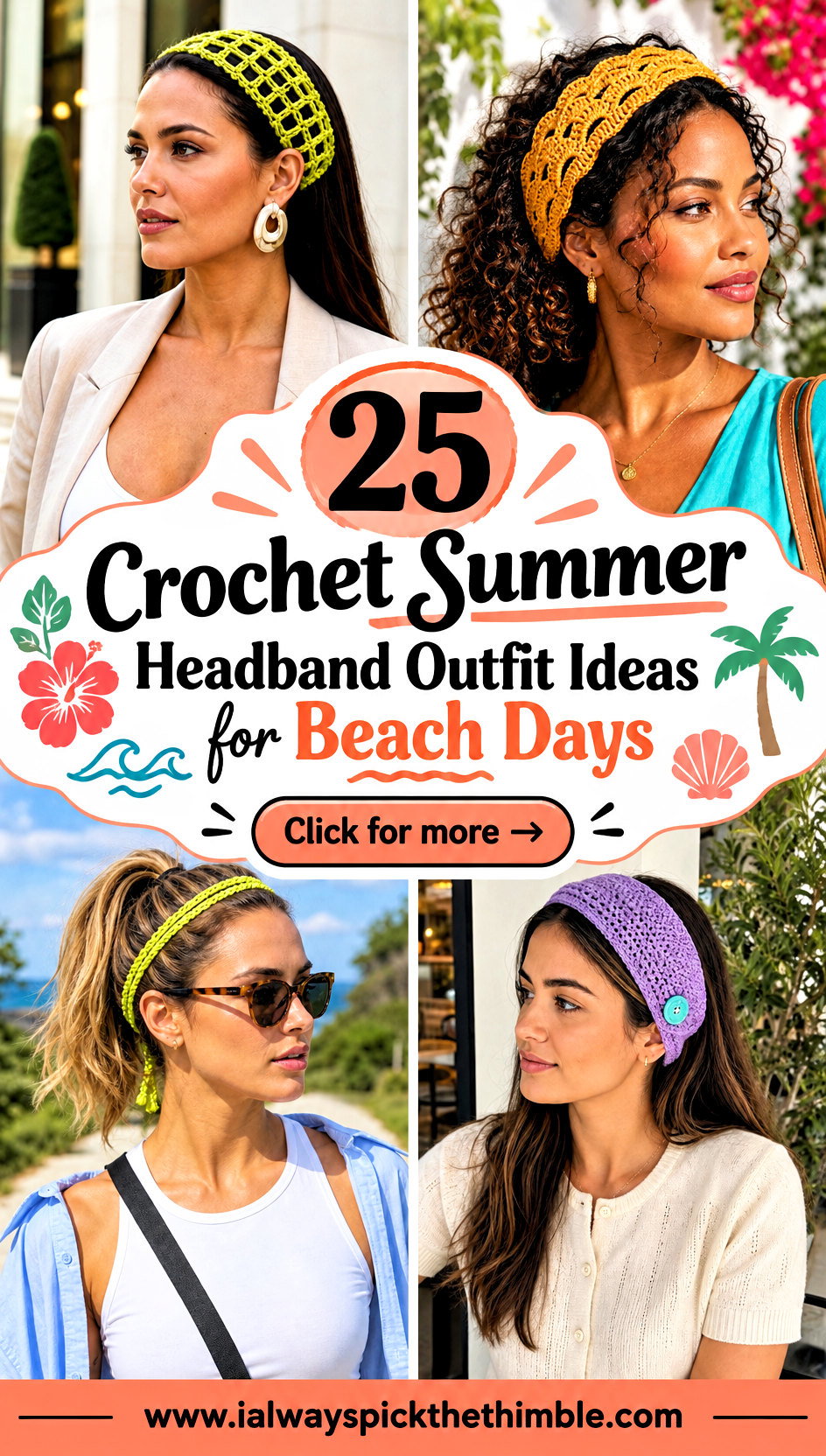 25 Crochet Summer Headband Outfit Ideas for Beach Days - 25 Crochet Summer Headband Outfit Ideas for Beach Days