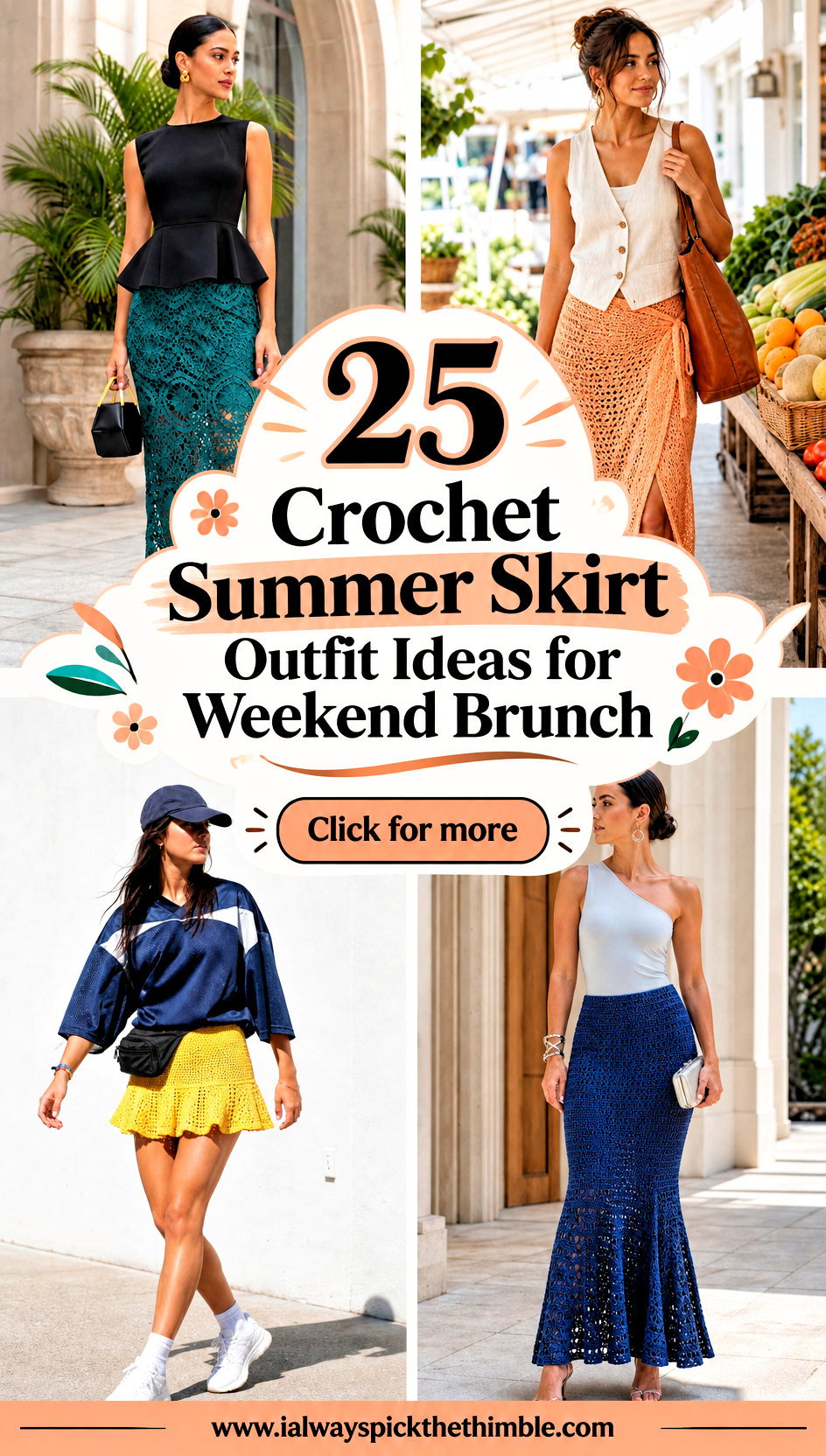 25 Crochet Summer Skirt Outfit Ideas for Weekend Brunch - 25 Crochet Summer Skirt Outfit Ideas for Weekend Brunch