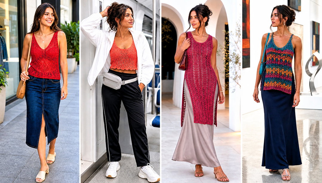 25 Crochet Summer Tank Top Outfit Ideas for Hot Days