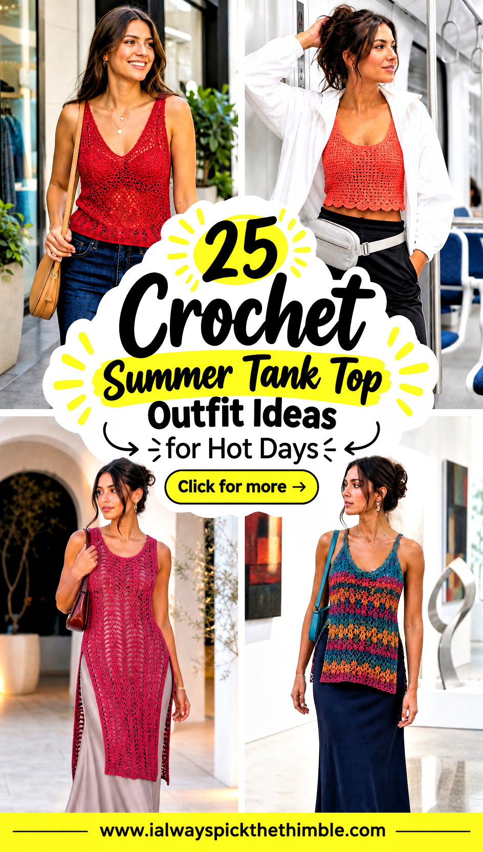 25 Crochet Summer Tank Top Outfit Ideas for Hot Days - 25 Crochet Summer Tank Top Outfit Ideas for Hot Days