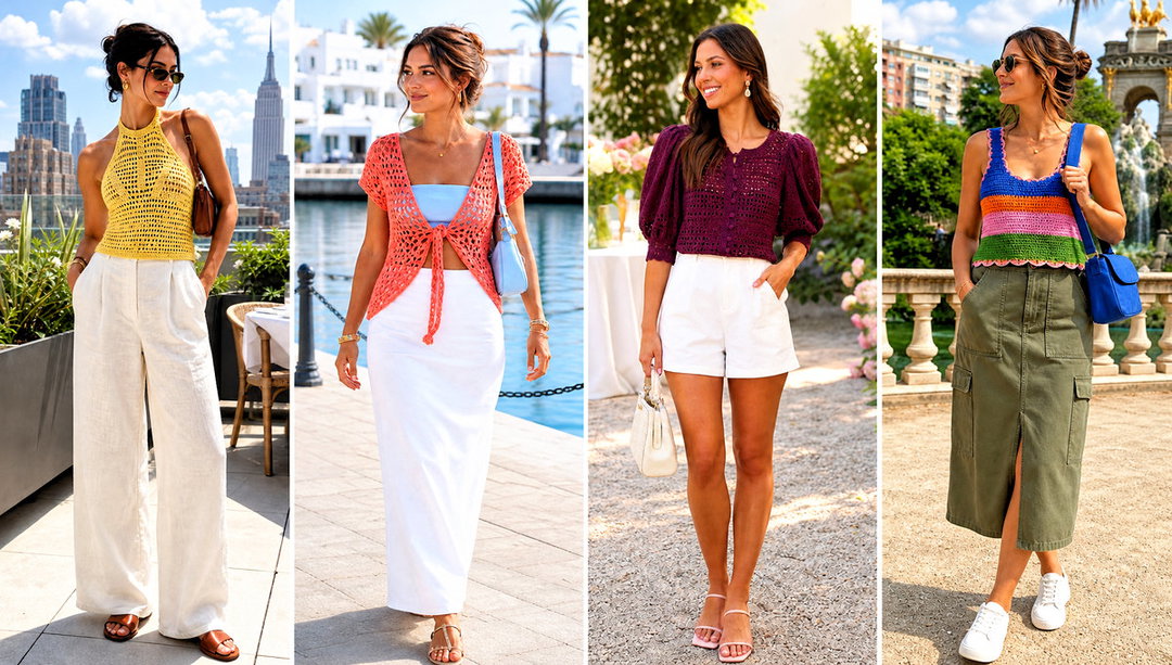 25 Crochet Summer Top Outfit Ideas for Coastal Getaways
