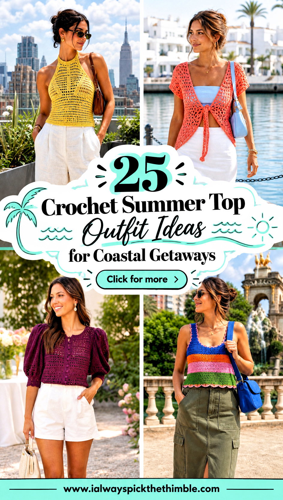 25 Crochet Summer Top Outfit Ideas for Coastal Getaways - 25 Crochet Summer Top Outfit Ideas for Coastal Getaways