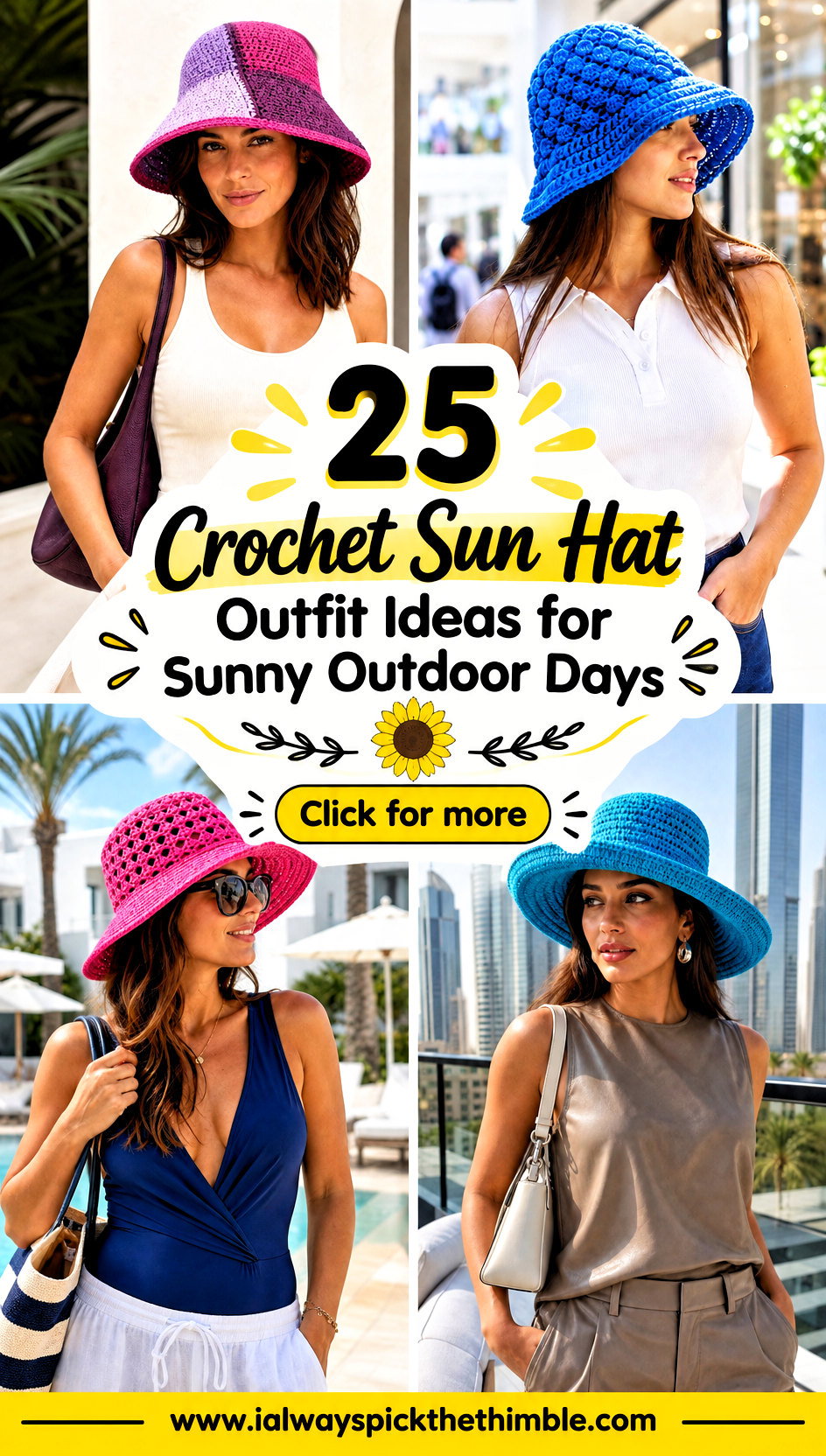 25 Crochet Sun Hat Outfit Ideas for Sunny Outdoor Days - 25 Crochet Sun Hat Outfit Ideas for Sunny Outdoor Days
