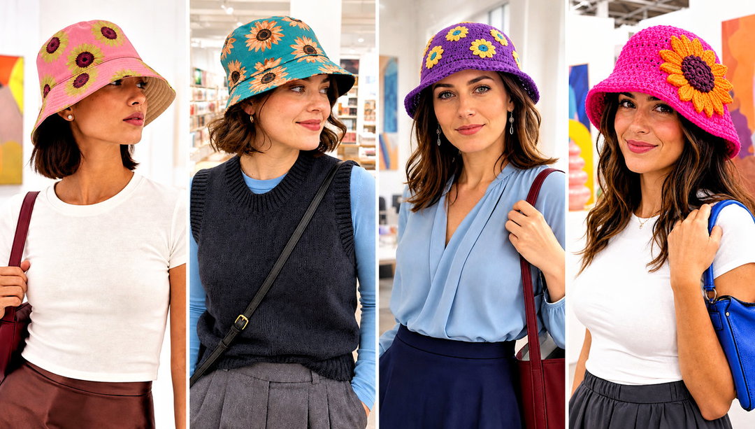 25 Crochet Sunflower Bucket Hat Outfit Ideas for Festivals