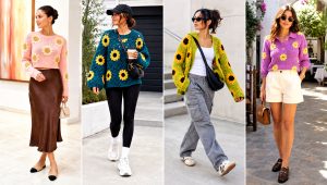 25 Crochet Sunflower Sweater Outfit Ideas for Cozy Fall Days