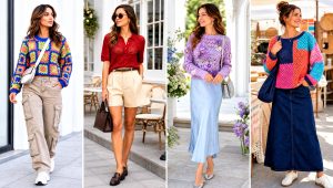 25 Crochet Sweater Design Outfit Ideas with Classic Jeans