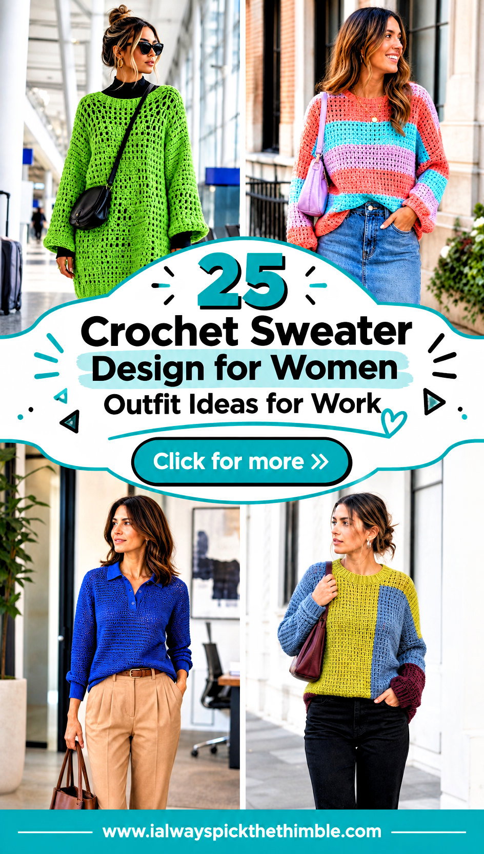 25 Crochet Sweater Design for Women Outfit Ideas for Work - 25 Crochet Sweater Design for Women Outfit Ideas for Work