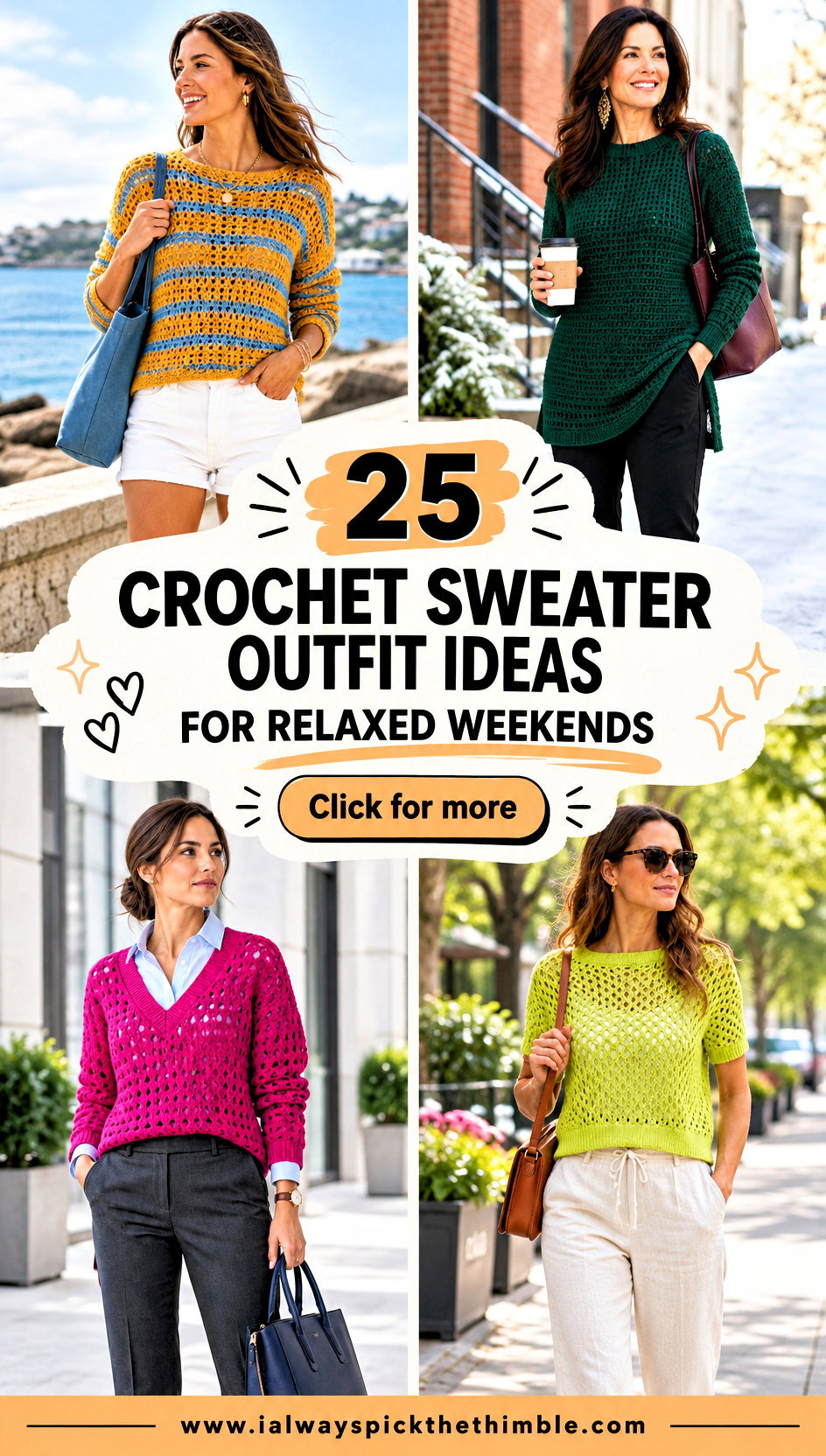 25 Crochet Sweater Outfit Ideas for Relaxed Weekends - 25 Crochet Sweater Outfit Ideas for Relaxed Weekends
