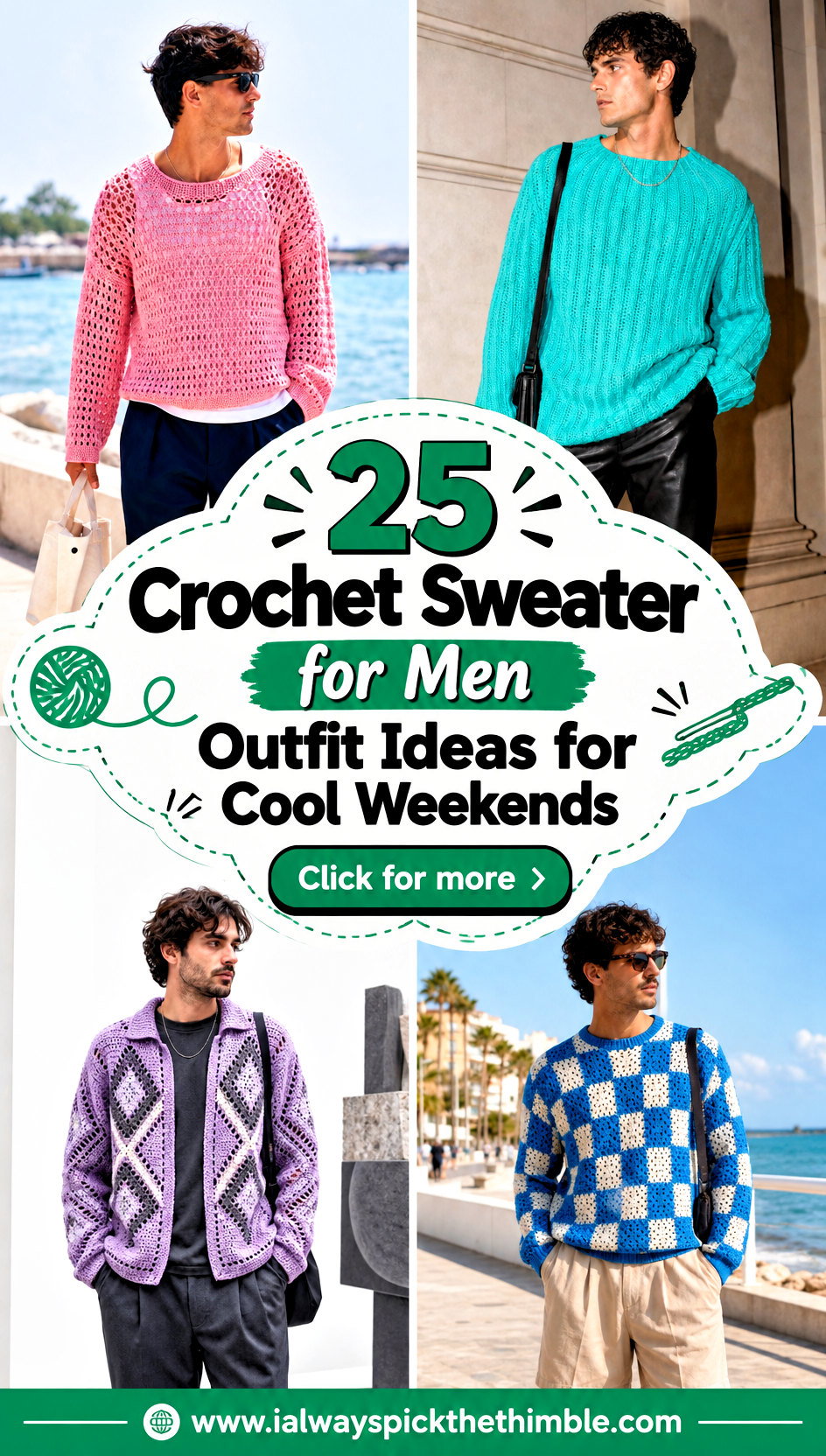 25 Crochet Sweater for Men Outfit Ideas for Cool Weekends - 25 Crochet Sweater for Men Outfit Ideas for Cool Weekends