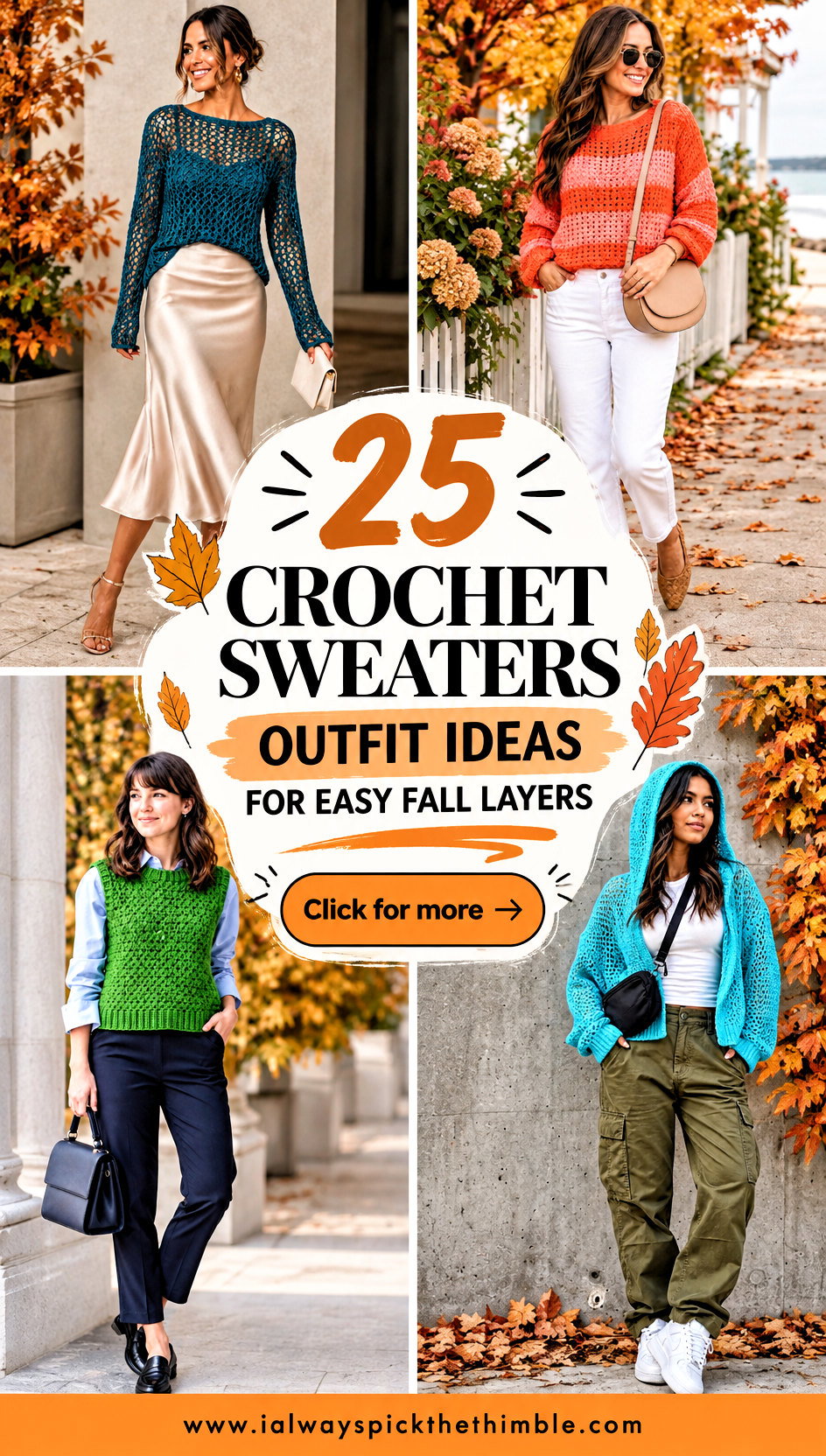 25 Crochet Sweaters Outfit Ideas for Easy Fall Layers - 25 Crochet Sweaters Outfit Ideas for Easy Fall Layers