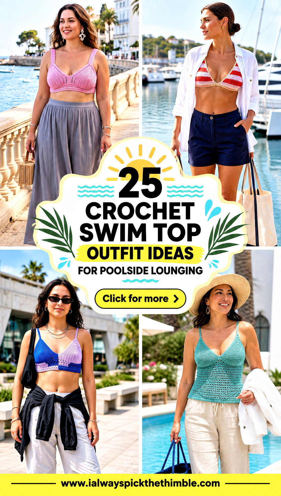 25 Crochet Swim Top Outfit Ideas for Poolside Lounging - 25 Crochet Swim Top Outfit Ideas for Poolside Lounging