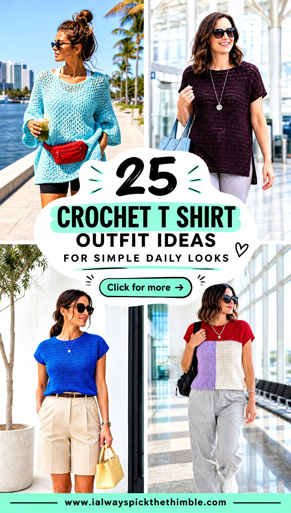25 Crochet T Shirt Outfit Ideas for Simple Daily Looks - 25 Crochet T Shirt Outfit Ideas for Simple Daily Looks