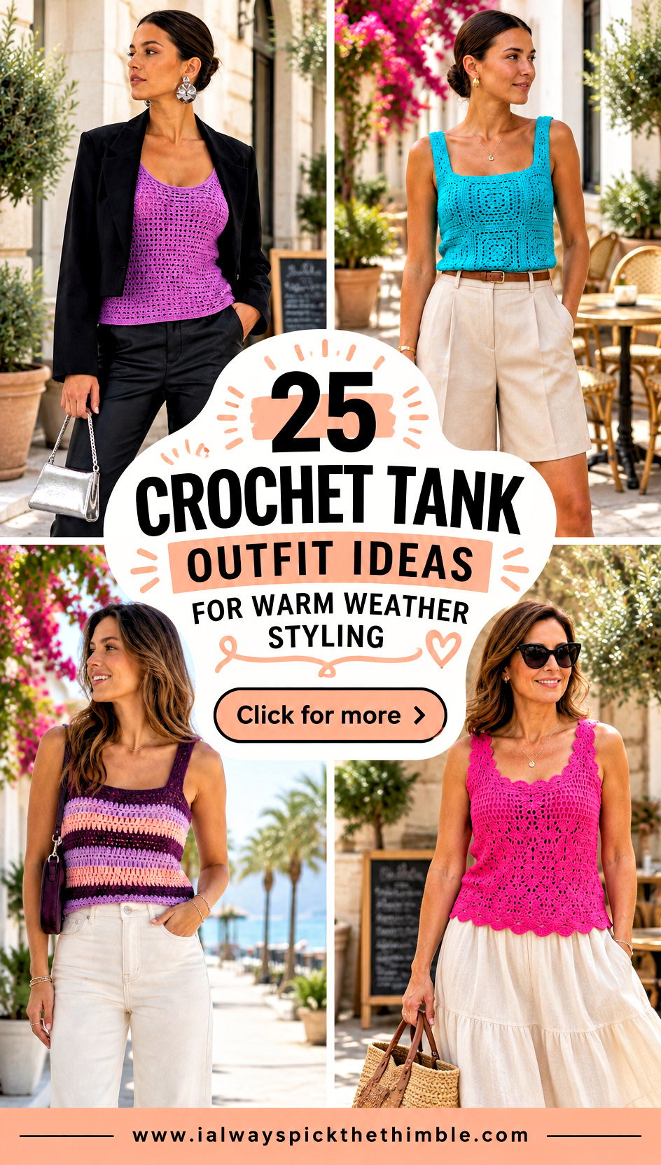 25 Crochet Tank Outfit Ideas for Warm Weather Styling - 25 Crochet Tank Outfit Ideas for Warm Weather Styling