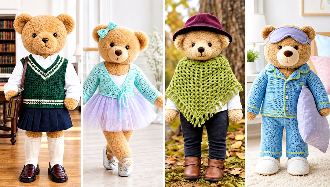 25 Crochet Teddy Clothes and Outfit Ideas for Playtime