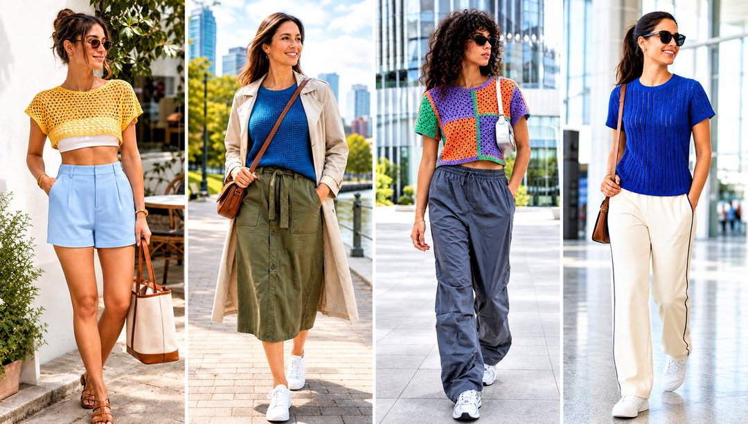 25 Crochet Tee Outfit Ideas for Laid-Back Summer Days