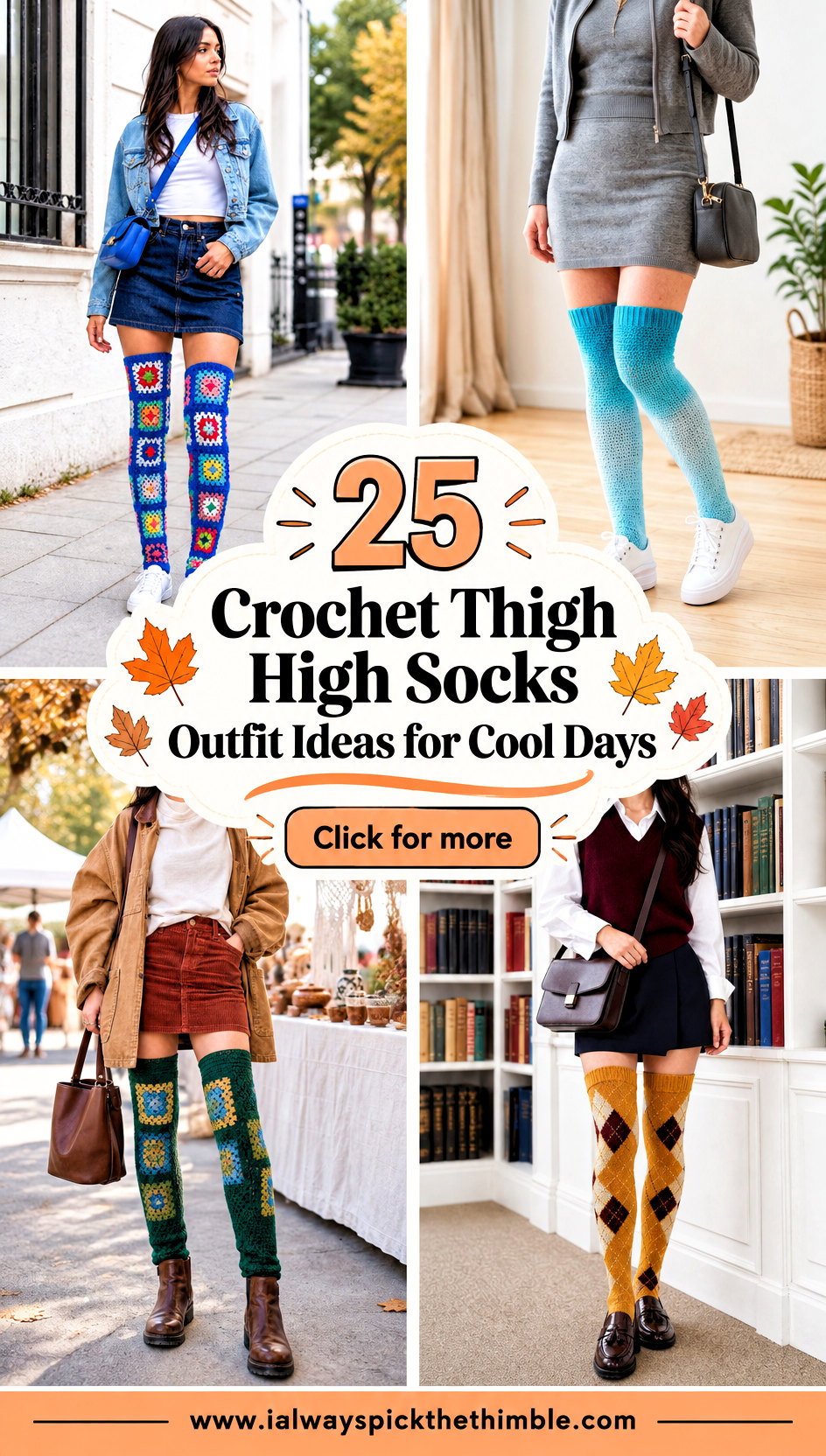 25 Crochet Thigh High Socks Outfit Ideas for Cool Days - 25 Crochet Thigh High Socks Outfit Ideas for Cool Days
