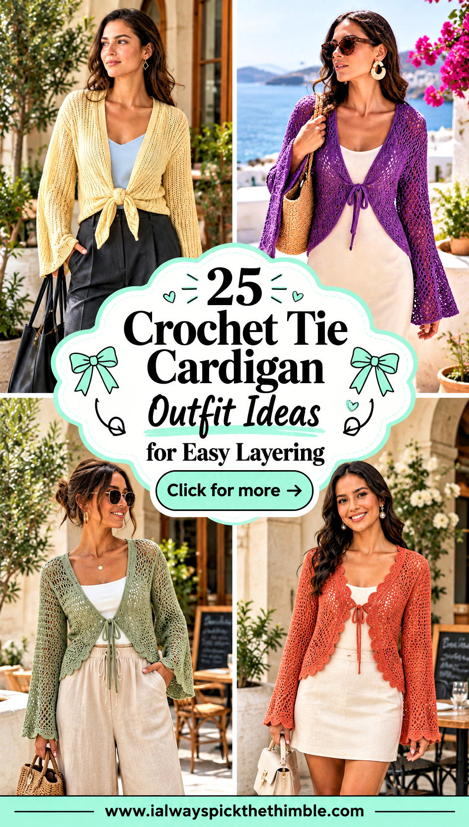 25 Crochet Tie Cardigan Outfit Ideas for Easy Layering - 25 Crochet Tie Cardigan Outfit Ideas for Easy Layering