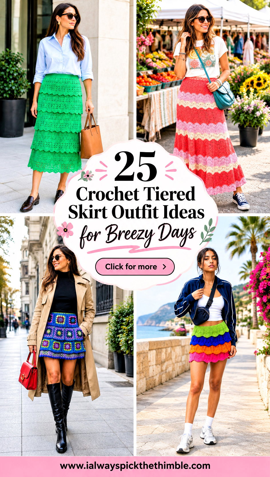 25 Crochet Tiered Skirt Outfit Ideas for Breezy Days - 25 Crochet Tiered Skirt Outfit Ideas for Breezy Days